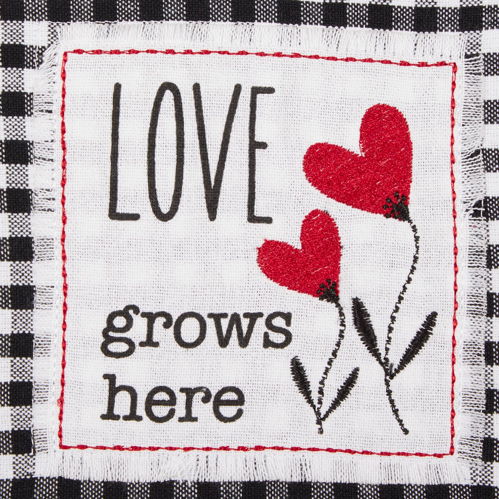DII® Valentines Checked Embellished Dishtowel Set